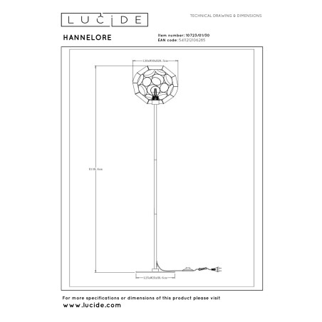 Lampa podłogowa HANNELORE 10723/01/30 Lucide