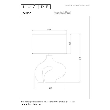 Lampa stołowa FORMA 34551/81/31 Lucide