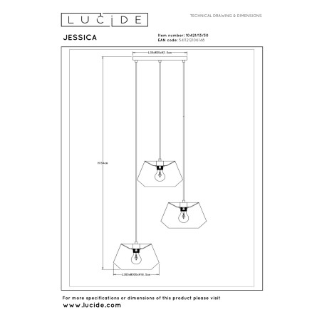 Lampa wiszšca JESSICA 10421/13/30 Lucide