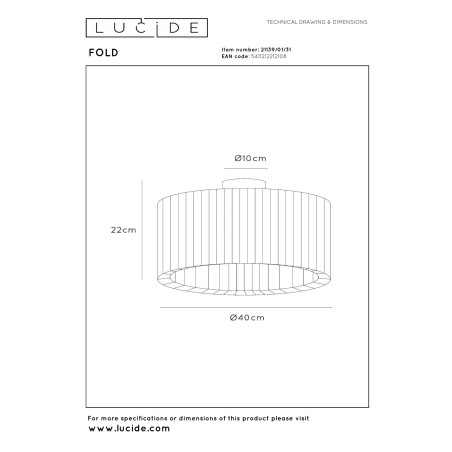 Plafon FOLD 21139/01/31 Lucide