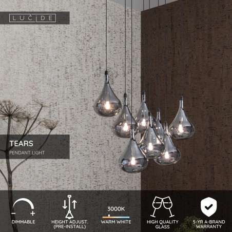 Lampa wiszšca TEARS 70434/28/30 Lucide