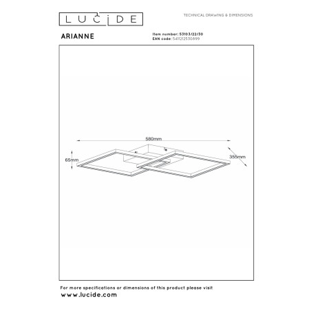 Plafon ARIANNE 53103/22/30 Lucide
