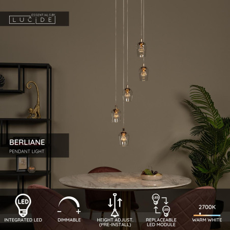 Lampa wiszšca BERLIANE 00430/21/60 Lucide