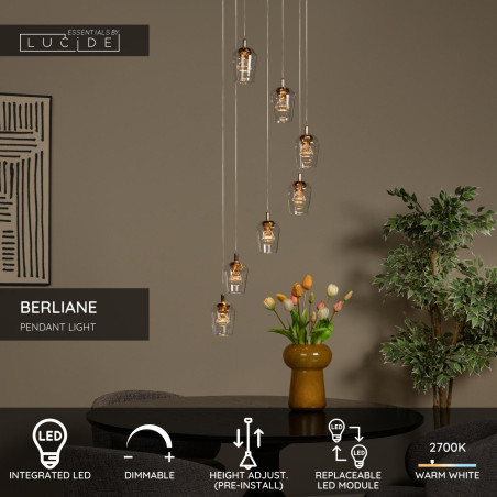 Lampa wiszšca BERLIANE 00430/28/60 Lucide