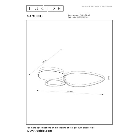Plafon SAMLING 78102/30/41 Lucide