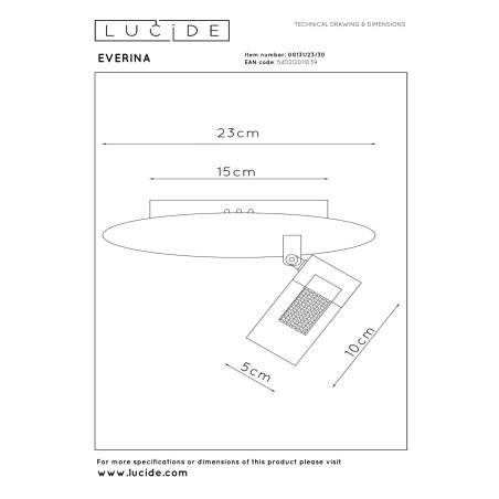 Plafon EVERINA 00131/23/30 Lucide