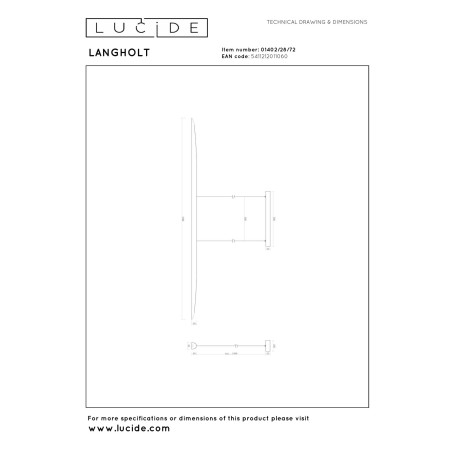 Lampa wiszšca LANGHOLT 01402/28/72 Lucide