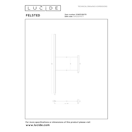 Lampa wiszšca FELSTED 01403/28/70 Lucide