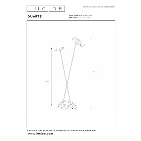Lampa podłogowa DUARTE 03751/02/15 Lucide