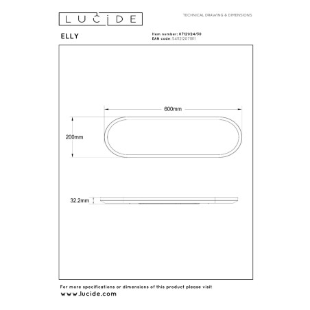 Plafon ELLY 07121/24/30 Lucide