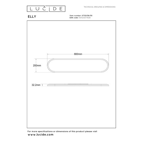 Plafon ELLY 07121/36/30 Lucide