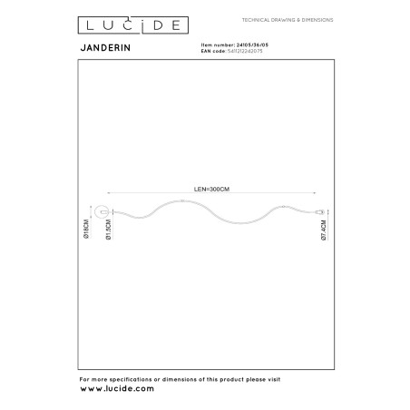 Plafon JANDERIN 24105/36/05 Lucide