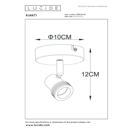 Plafon KIANTI 53901/01/41 Lucide