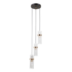 Lampa wisząca Taraso PND-40760-3-BK-HBR Italux