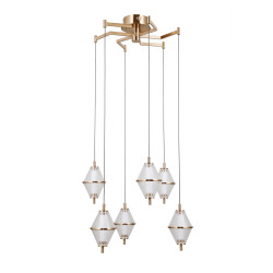Lampa wisząca Fuente PND-34395-6-HBR Italux