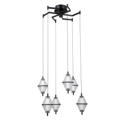 Lampa wisząca Fuente PND-34395-6-BK Italux