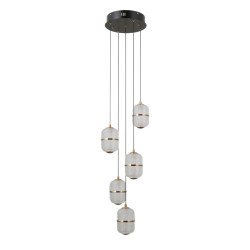 Lampa wisząca Alani PND-34375-5-BK Italux