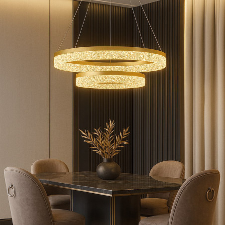 NOWOŚĆ ML2241 Lampa wisząca GALA GOLD 54W LED Milagro