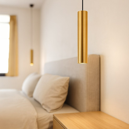 NOWOŚĆ ML2439 Lampa wisząca GENESIS BLACK GOLD 1xGU10 Milagro