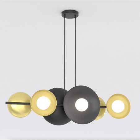 Lampa wisząca VOLUM 6 BL GOLD 1483/6 EMIBIG