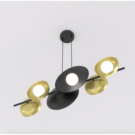 Lampa wisząca VOLUM 6 BL GOLD 1483/6 EMIBIG