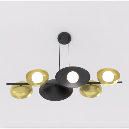 Lampa wisząca VOLUM 6 BL GOLD 1483/6 EMIBIG