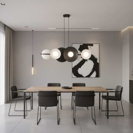 Lampa wisząca VOLUM 6 BL WHITE 1484/6 EMIBIG