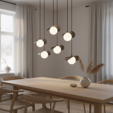 Lampa wisząca RITUAL 6 BLACK 1490/6 EMIBIG