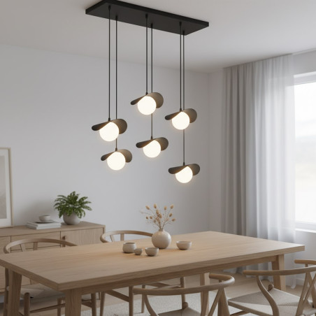Lampa wisząca RITUAL 6 BLACK 1490/6 EMIBIG
