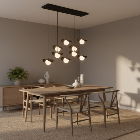 Lampa wisząca RITUAL 9 BLACK 1490/9 EMIBIG