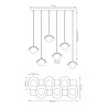 Lampa wisząca RITUAL 6 WHITE 1584/6 EMIBIG