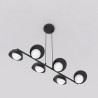 Lampa wisząca BOOM 6 BLACK 1589/6 EMIBIG