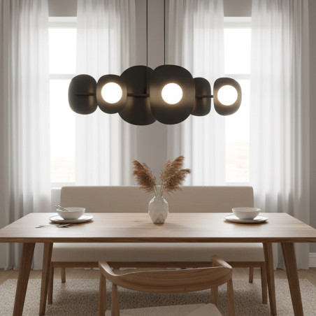 Lampa wisząca ELEMENTI 6 BLACK 1491/6 EMIBIG