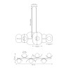 Lampa wisząca ELEMENTI 6 BL GRAY 1494/6 EMIBIG