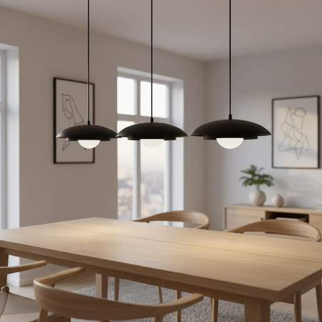 Lampa wisząca SKIN 3 BLACK 1603/3 EMIBIG