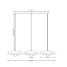 Lampa wisząca SKIN 3 WH MOKKA 1605/3 EMIBIG