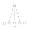 Lampa wisząca SINUS BL OPAL 1582/5 EMIBIG