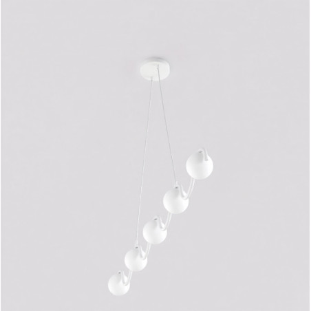 Lampa wisząca SINUS WH OPAL 1583/5 EMIBIG