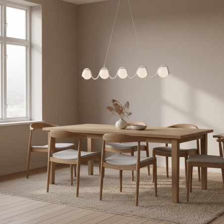 Lampa wisząca SINUS WH OPAL 1583/5 EMIBIG