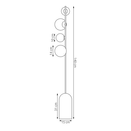 Lampa podłogowa ETNO LP4 ORANGE 1502/LP4 EMIBIG