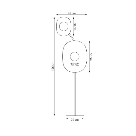 Lampa podłogowa DELULU LP2 BLACK 1600/LP2 EMIBIG