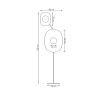 Lampa podłogowa DELULU LP2 ORANGE 1602/LP2 EMIBIG