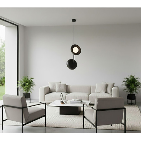 Lampa wisząca VANILA 2 BLACK 1595/2 EMIBIG