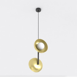 Lampa wisząca VANILA 2 BL GOLD 1596/2 EMIBIG