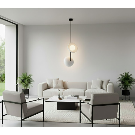 Lampa wisząca VANILA 2 BL GRAY 1597/2 EMIBIG