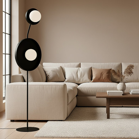 Lampa podłogowa KISS LP2 BLACK 1607/LP2 EMIBIG