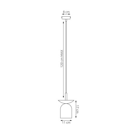 Lampa wisząca EGO 1 BL WHITE 1613/1 EMIBIG