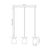 Lampa wisząca EGO 3 BL WHITE 1613/3 EMIBIG