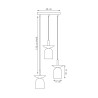 Lampa wisząca EGO 3 PREM BL WHITE 1613/3PREM EMIBIG