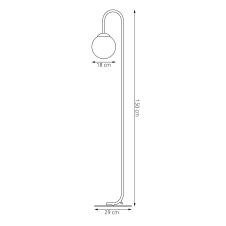 Lampa podłogowa FLOR LP1 WHITE 1498/LP1 EMIBIG